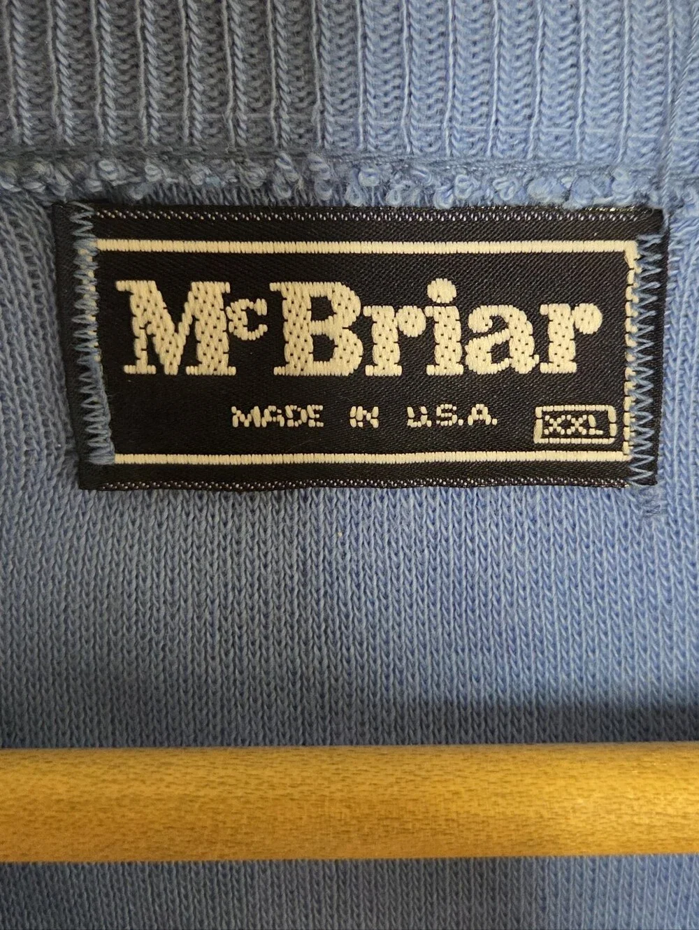 Vintage NEW McBriar Bud Light Cornflower Blue V-neck Pullover Sweater Size XXL